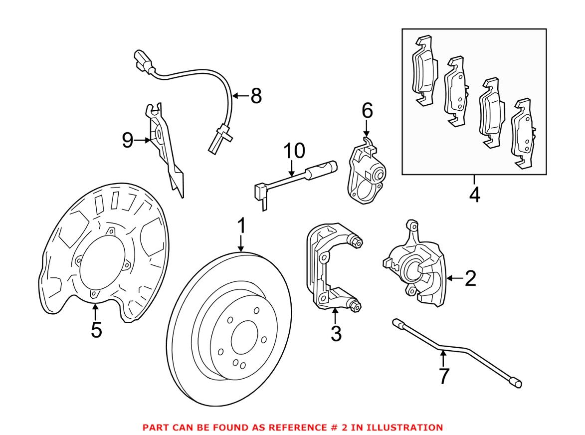 Mercedes Disc Brake Caliper - Rear Passenger Right 1664230681